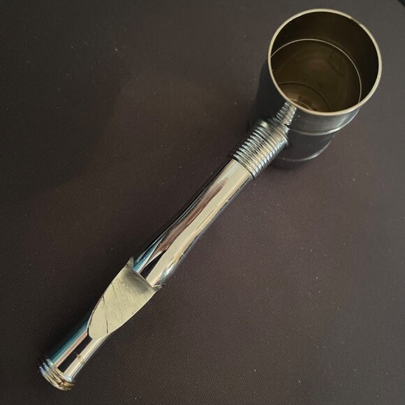 Vintage Bar Tool Ice Hammer Jigger Bottle Opener Shot Measure Chrome Plated 6" - Picture 10 of 12